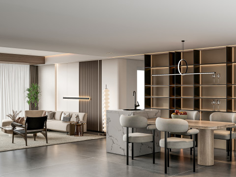 Living room interior scene 30 Modelo 3D