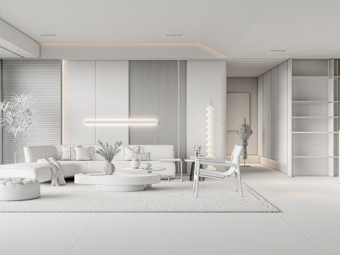 Living room interior scene 30 Modelo 3D