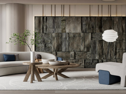 Living room interior scene 31 3D Model