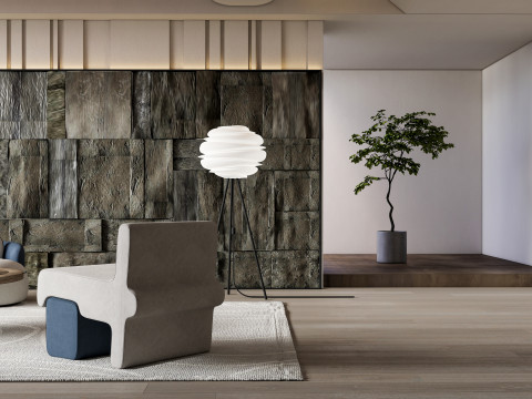 Living room interior scene 31 3D Model