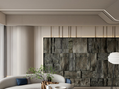 Living room interior scene 31 3D Model