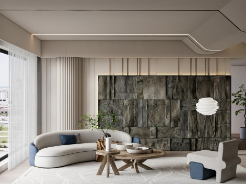 Living room interior scene 31 3D Model