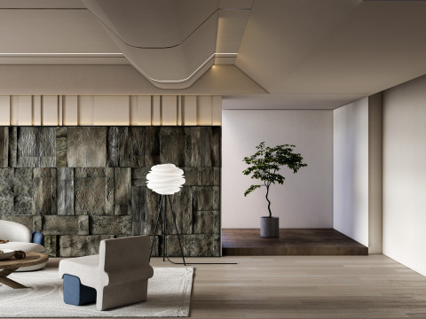 Living room interior scene 31 3D Model