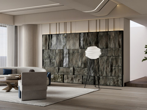 Living room interior scene 31 3D Model