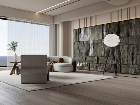 Living room interior scene 31 3D Model