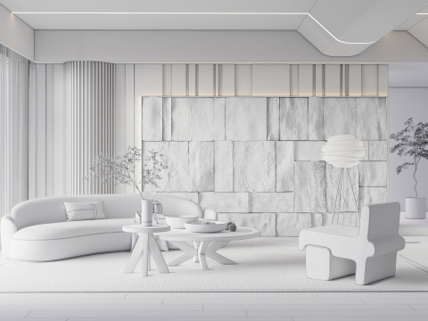 Living room interior scene 31 3D Model