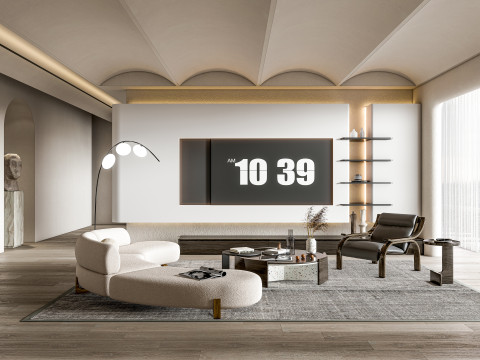 Living room interior scene 32 3Dモデル