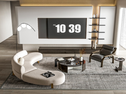 Living room interior scene 32 Modelo 3D