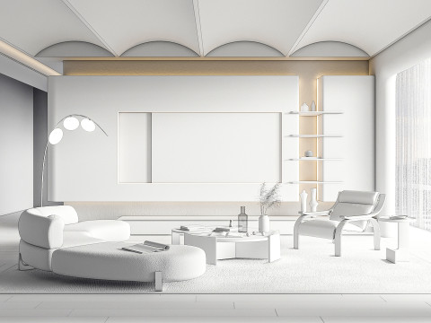 Living room interior scene 32 Modelo 3D