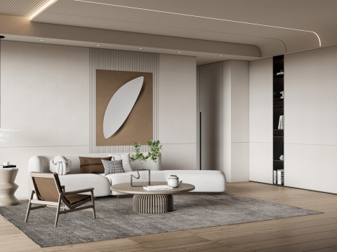 Living room interior scene 33 Modèle 3D