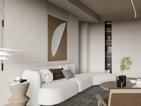 Living room interior scene 33 Modèle 3D