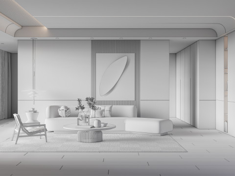 Living room interior scene 33 Modèle 3D
