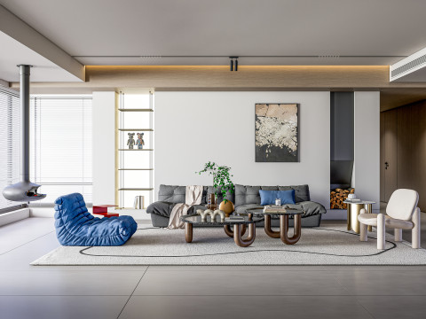 Living room interior scene 34 3Dモデル