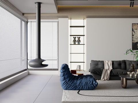 Living room interior scene 34 Model 3D