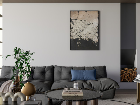 Living room interior scene 34 Model 3D