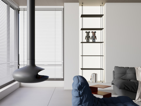 Living room interior scene 34 Model 3D