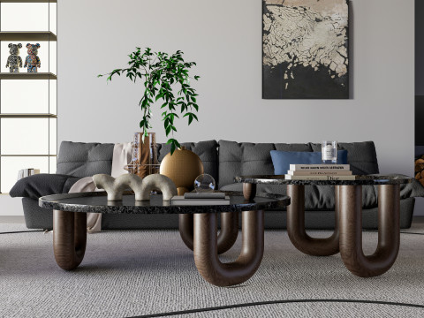 Living room interior scene 34 Model 3D
