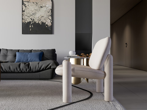 Living room interior scene 34 Model 3D