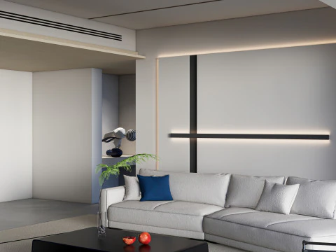 Living room interior scene 35 3D Model