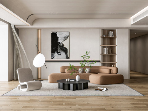 Living room interior scene 37 3D Model