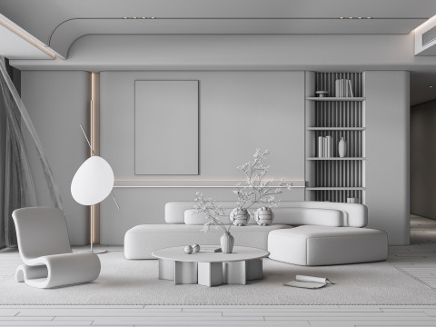Living room interior scene 37 3D 模型