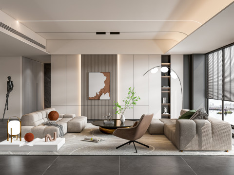 Living room interior scene 38 3Dモデル