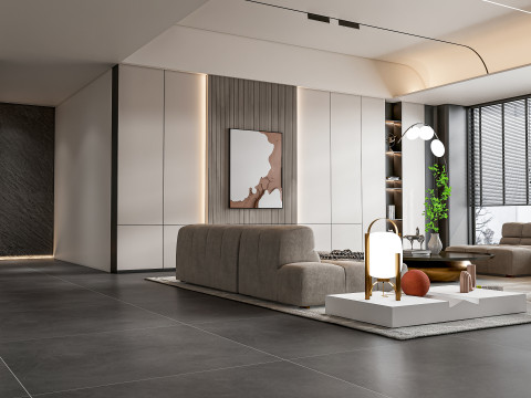 Living room interior scene 38 Model 3D
