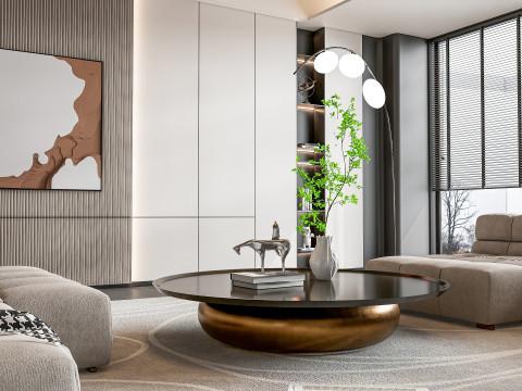 Living room interior scene 38 Model 3D