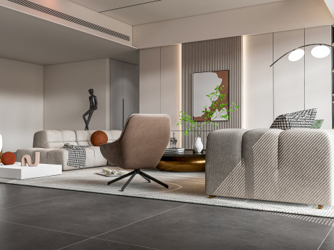 Living room interior scene 38 Model 3D