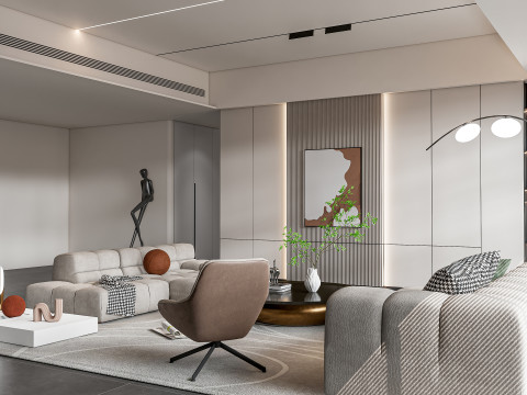 Living room interior scene 38 Model 3D