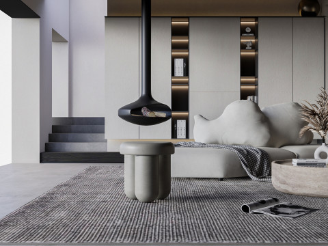 Living room interior scene 40 3D Model