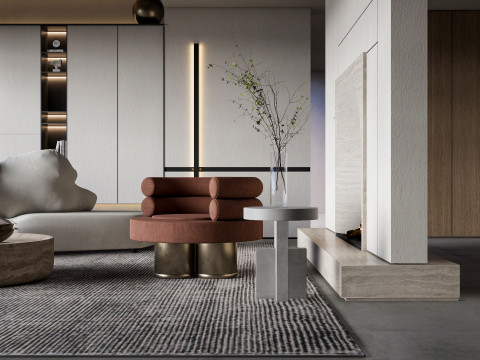 Living room interior scene 40 3D Model