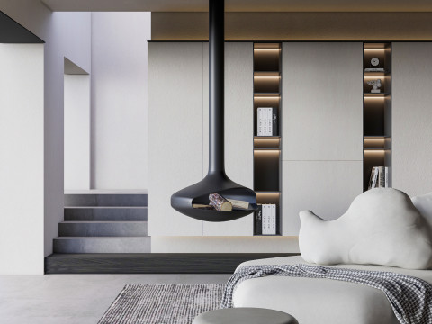 Living room interior scene 40 3D Model