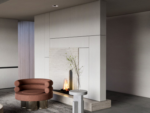Living room interior scene 40 3D Model