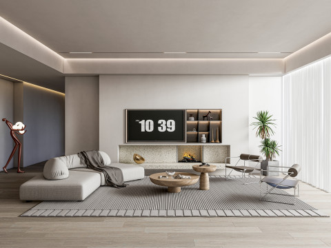 Living room interior scene 41 3D Model