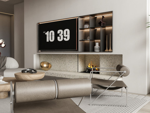 Living room interior scene 41 3D Модель