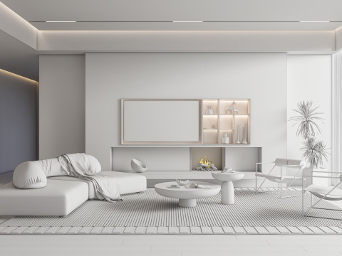 Living room interior scene 41 3D Модель
