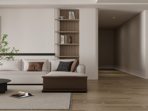 Living room interior scene 42 3D Model