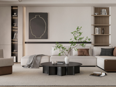 Living room interior scene 42 3D Model