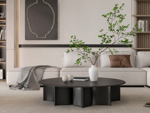 Living room interior scene 42 3D Model