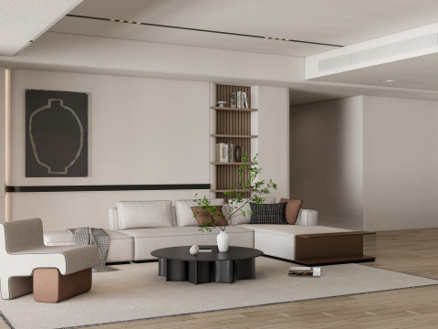 Living room interior scene 42 3D Model