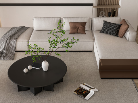 Living room interior scene 42 3D Model