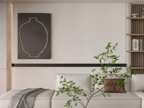 Living room interior scene 42 3D Model