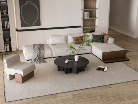 Living room interior scene 42 3D Model