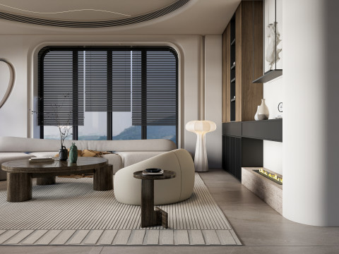 Living room interior scene 43 3D Model