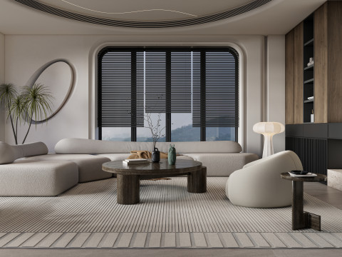 Living room interior scene 43 3D Model
