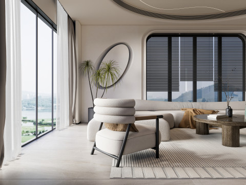 Living room interior scene 43 3D Model