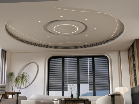 Living room interior scene 43 3D Model