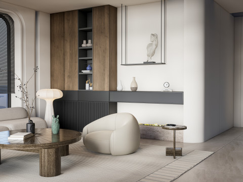 Living room interior scene 43 3D Model