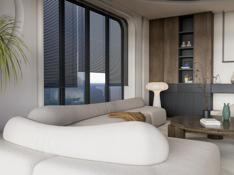 Living room interior scene 43 3D Model